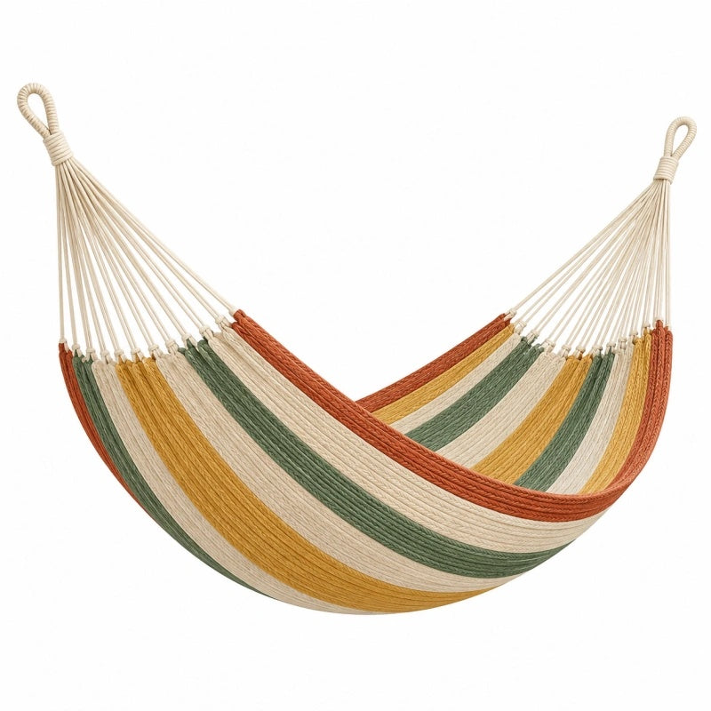 Amaca 200 x 150 cm in corda di cotone multicolore - stile bohémien per giardino