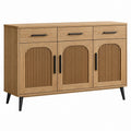 Credenza 160 x 40 x 85 cm in legno marrone con 3 ante e 3 cassetti stile moderno