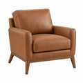 Poltrona 90 x 86 x 88 cm marrone effetto pelle stile moderno